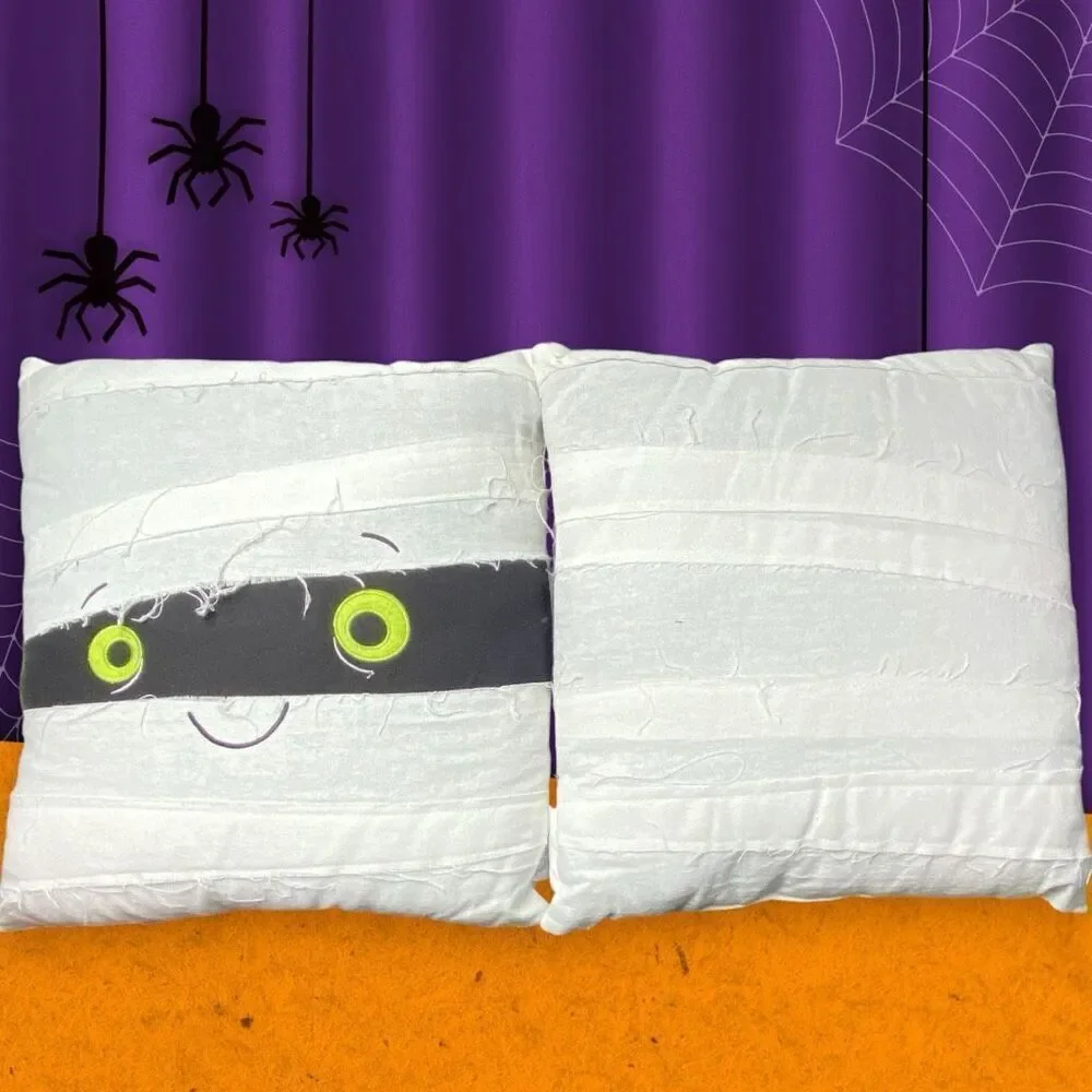 HALLOWEEN Mummy Throw Pillows 16” x 17” Set of 3